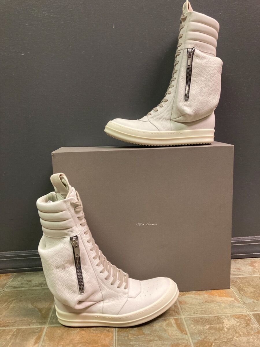 Rick Ownens Cargobasket High top Milk sneakers 41- Authentic Rick Ownens Cargobasket High top Milk sneakers 41- Authentic