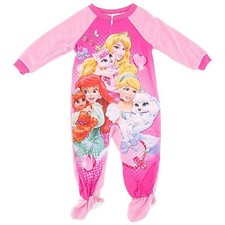 Disney Princess Aurora Ariel Cinderella Footed Blanket Sleeper Pajama Girl 5T
