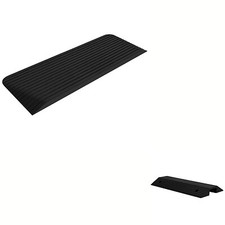 1/2x Threshold Ramp Rubber Lightweight Road Wheelchair Ramp Multi Sizes vidaXL