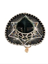 Sombrero de Mariachi Mexicano Charro Accesorio Unisex Niño Verde/Blanco