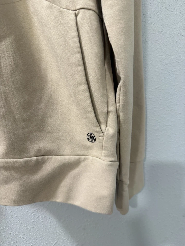 Толстовка мужская GAIAM на молнии для йоги фитнеса приталенная размер большой бежевый желтовато-коричневый - Изображение 2 из 4