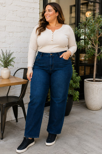 Talbots High Waist Relaxed Jeans Women's 18W Dark Wash Stretch Denim