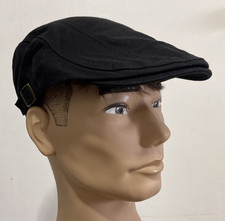 Buckle Cotton Gatsby Cap Mens Ivy BLACK Hat Golf Driving Summer Sun Flat Newsboy