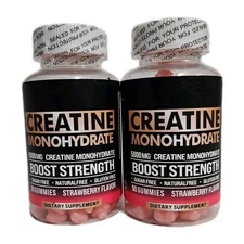 5000mg Creatine Gummies Men + Women: 2 Bottle Lot 180 Gummies Exp:11/26