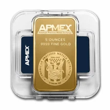 5 oz Gold Bar - APMEX (In Capsule)