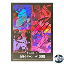 DON !! Card Shanks Marshall D Teach Buggy Monkey D Luffy One Piece Japanese