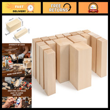 Unfinished Basswood Carving Blocks Set - Soft Wood for Whittling Crafts