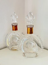 TWO REMY MARTIN LOUIS XIII COGNAC BACCARAT CRYSTAL DECANTER BOTTLES EMPTY 750 ML