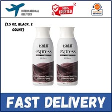 Kiss Express Semi-Permanent Hair Color Black 2 Count Gray Coverage Dye