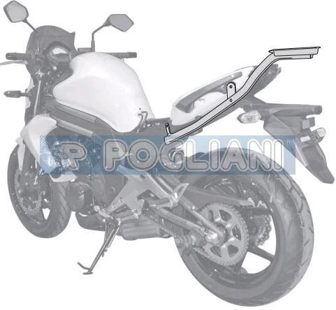 GIVI 4104FZ Monokey/Monolock Kit de montaje de carcasa superior trasera Kawasaki ER-6N ER-6 Foto 2 de 3