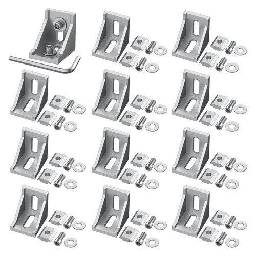 10-80stk Befestigungsmaterial Winkel Für 20x20 30x30 40x40 Nut 6 8 Alu-Profil