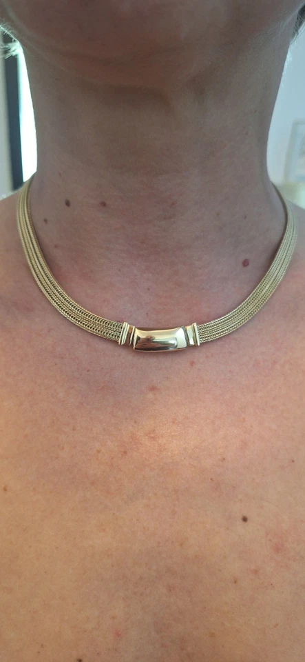 Wunderschönes Pierre Lang Magnet Collier inkl. Wechselanhänger, vergoldet - Bild 2 von 4