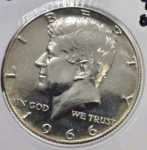 1966 KENNEDY Half Dollar 40% SILVER SMS UNCIRCULATED JFK 50c US Coin