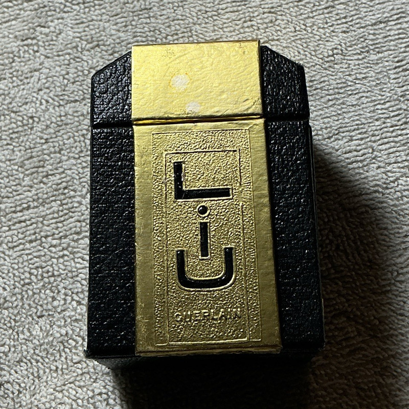 Guerlain L’U Collectible Perfume Bottle with Black & Gold Case/Box