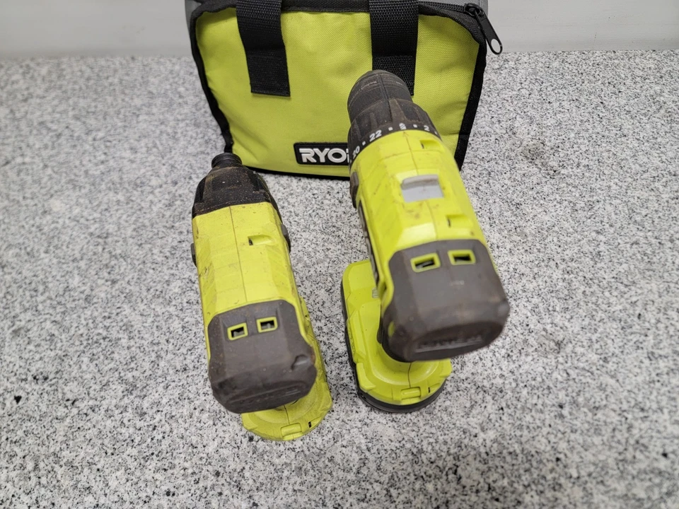 Ryobi 2-Tool Combo Kit, Cordless Li-Ion 18V Max Drill & Impact Driver Set - Image 4 of 4