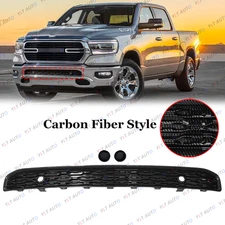 For 2019 2020-2023 Dodge Ram 1500 Front Bumper Lower Grille Carbon Fiber Style