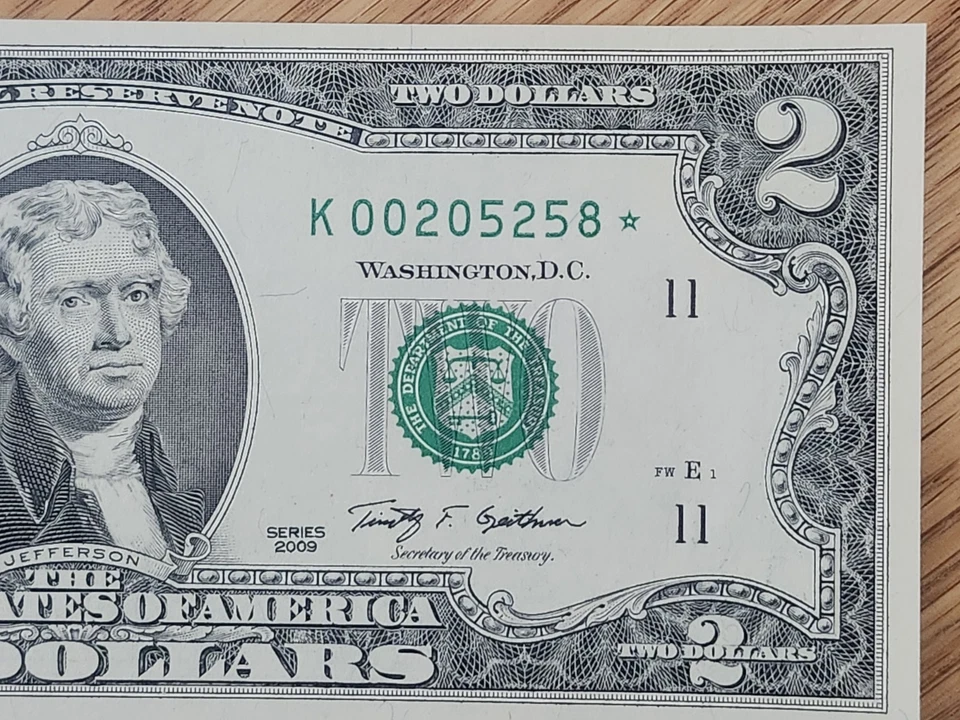 2009 $2 "STAR NOTE" DALLAS DISTRICT UNC/GEM K00205258* 512K RUN 3 OF 3 CONS SER - Image 4 of 4