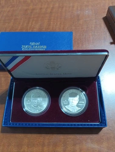 1998 Robert F Kennedy Proof & Uncirculated Silver Dollars COI COA