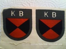 2-WW2 WWll German shield K B KUBAN COSSACKS foreign volunteers patches