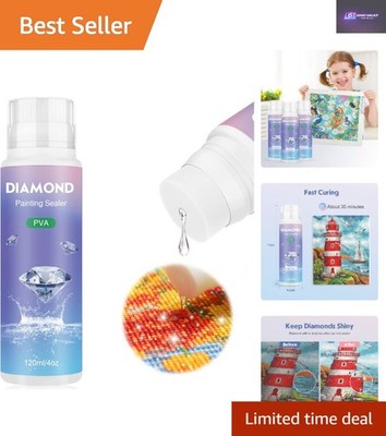 Diamond Painting Versiegelung 120ML - Ungiftiger Kunstkleber mit Schwamm für dauerhaften Glanz
