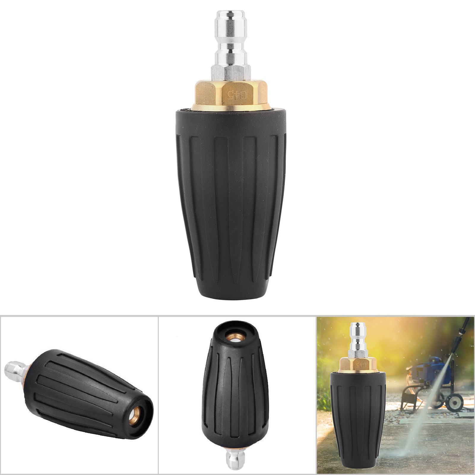 1/4 Washer Nozzle Washer Spray Nozzle High Speed Rotating Cleaning Nozzle↑