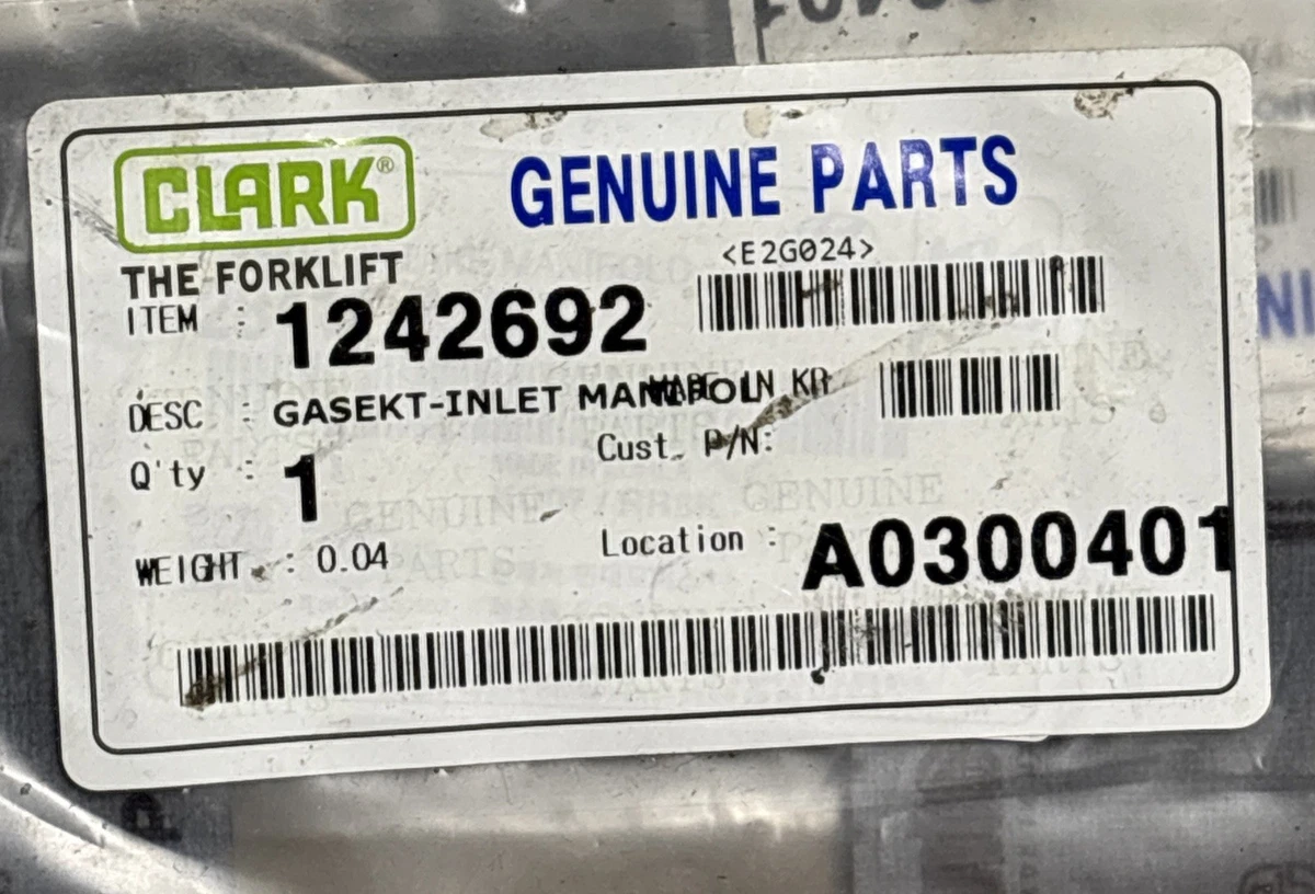( QTY 5 ) Clark genuine Parts 1242692 Gasket photo 2