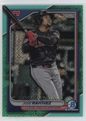 2024 Bowman Chrome Mega Box Aqua Mojo Refractor Jose Ramirez José Ramírez 1rl6