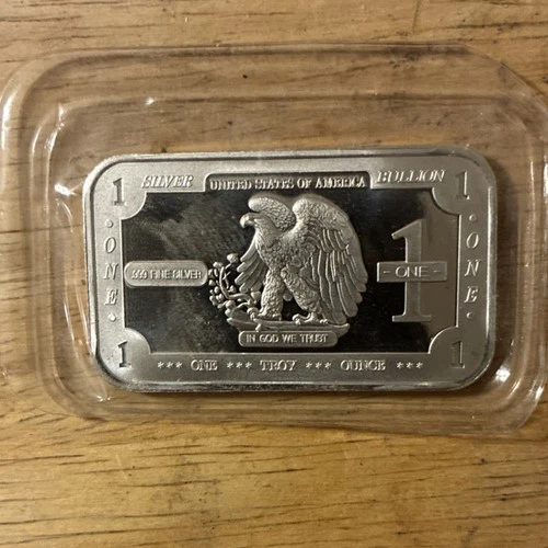 1 Troy Ounce .999 Fine Silver Bar Bullion United States of America Eagle Shape