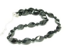 Shungite Necklace with Nicely Tumbled Beads From Russia - 18"