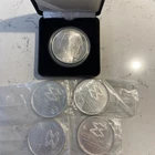 Lot Of 5 Silver Rounds - 4 Elemetal And 1 Buffalo/Indian Head HM