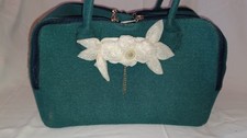 Borsa A Bauletto In Panno Verde