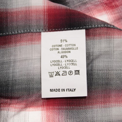 Xacus NWT Casual Button Down Shirt Size 16.5 42 L US In Red With Gray & Black - Picture 10 of 10