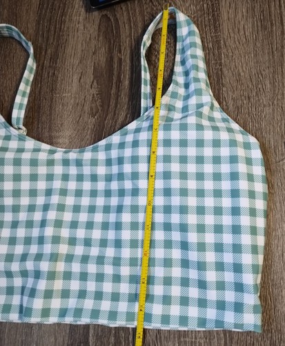 Old Navy Longline 2 Pcs Bikini Sz XL New, Green/White - Picture 8 of 9