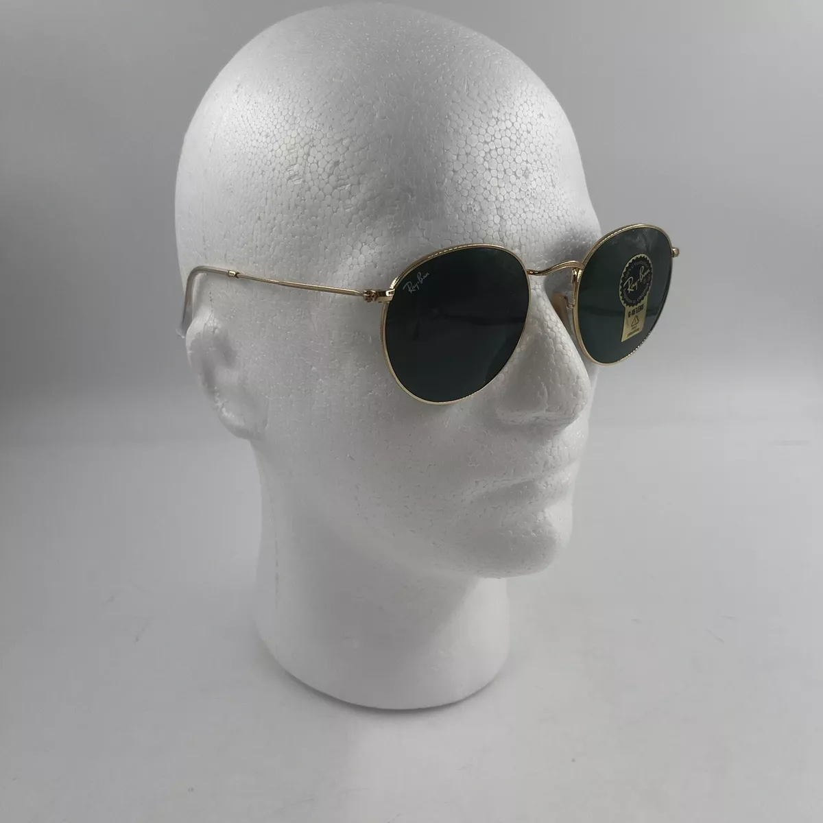 Ray-Ban RB3447 Round Metal Gold Dark Grey Classic Sunglasses Authentic  UNISEX