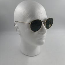 Ray-Ban RB3447 Round Metal Gold Dark Grey Classic Sunglasses Authentic UNISEX