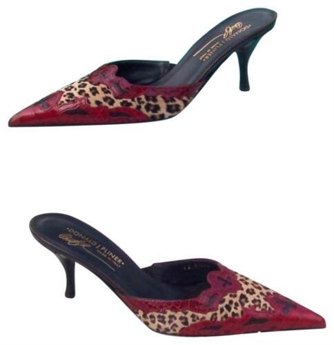 Donald Pliner Couture Congo Hair Calf Kogi Gator Leather Mule New Shoe NIB $395 - Photo 1 sur 3