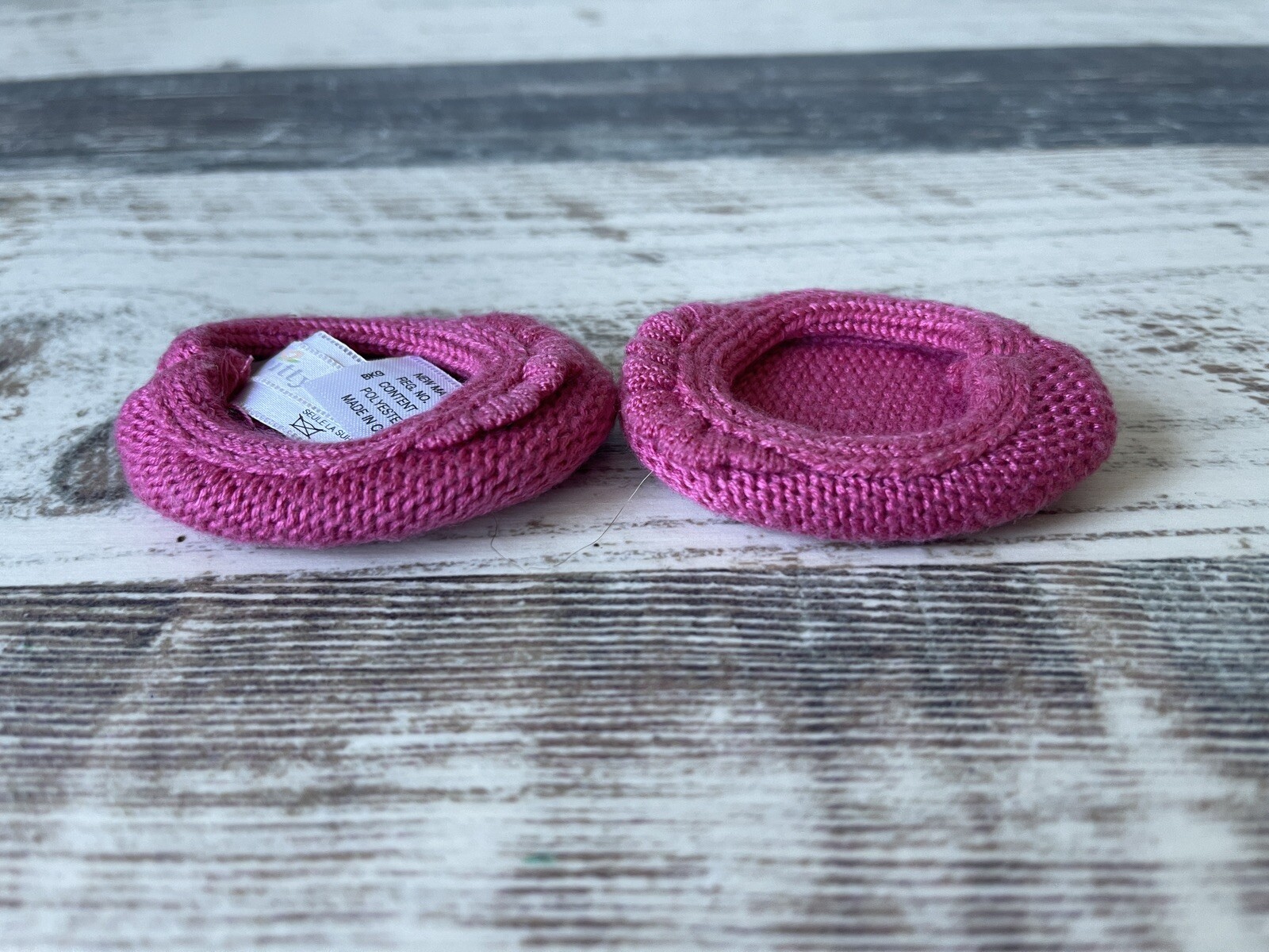 SAOLA American Girl BITTY BABY Doll STARTER SET SCARPE in maglia rosa solo pantofole