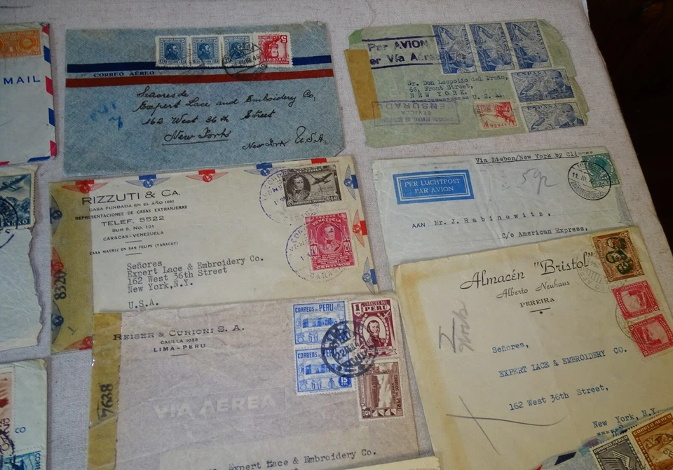 20 Postal Envelopes (Worldwide) 1910s-1940s (WWII, Registered, Airmail, etc.) - Image 4 of 4