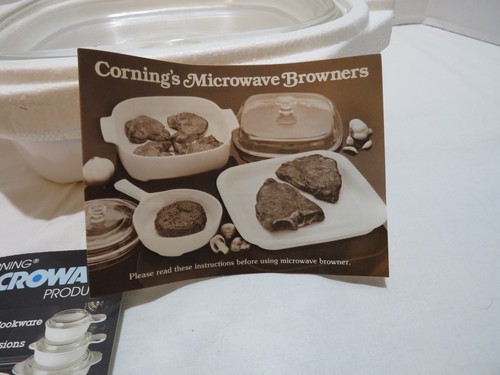 VTG CORNINGWARE MICROWAVE COVERED BROWNING SKILLET ORIGINAL BOX MW-A-10 - Picture 12 of 12