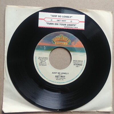 GET WET Just So Lonely 45 7'' POP ROCK Record Vinyl Records