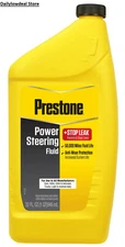 Prestone Power Steering Fluid Plus Stop Leak, 32 oz (1 Quarts) SEALED ITEM!!