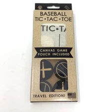 Baseball Tic-Tac-Toe Travel Edition Game With Canvas Pouch Gift  NEW