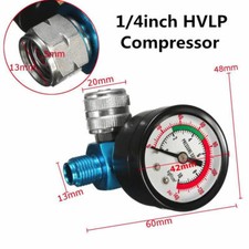 Car Digital Spray Paint Gun Regulator Air Pressure Gauge 14inch Hvlp Compressor
