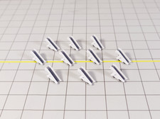 10x White Narrowbody AIRCRAFT STAIRS Airport GSE Vehicles 1:400 Scale Diorama