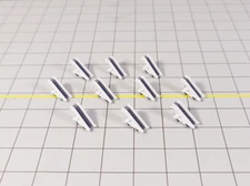 10x White Narrowbody AIRCRAFT STAIRS Airport GSE Vehicles 1:400 Scale Diorama
