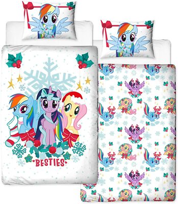 Licensed MY LITTLE PONY Reversible SINGLE Bed Quilt Duvet Cover