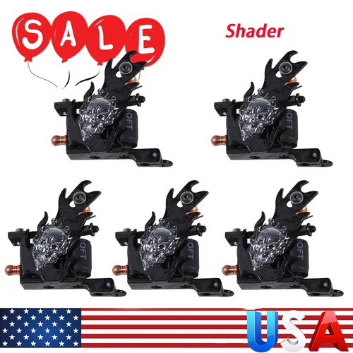 5pcs Tattoo Coils Machine 10 Wrap for Tattooing Shader Lightweight 402-D Black - Picture 9 of 12
