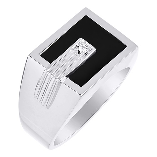 Anillo para hombre ojo de tigre y diamantes banda chapada en plata esterlina u oro amarillo - Imagen 6 de 7