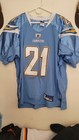 Ladianian Tomlinson Alternate Light Blue Chargers Jersey, Size 50.