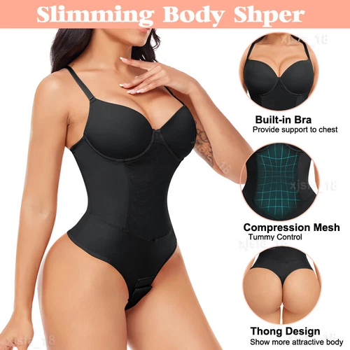 Tummy Control Fajas Colombianas Reductoras Levanta Cola Post Surgery Body Shaper - Picture 4 of 28